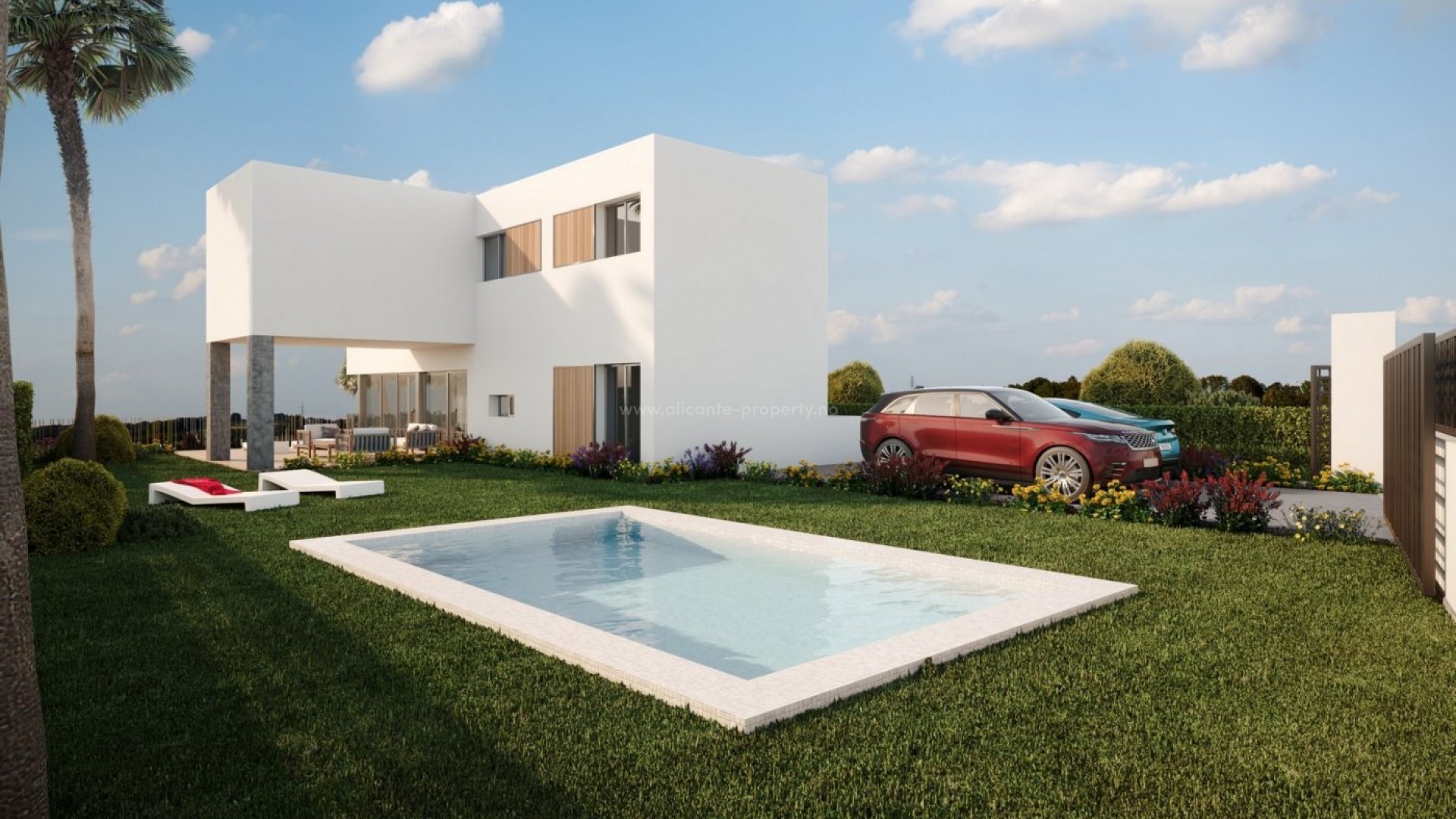 Modern exclusive design villa with golf view La Finca Golf, in Algorfa, 4 bedrooms, 3 bathrooms, private pool, 237m2, large garden
