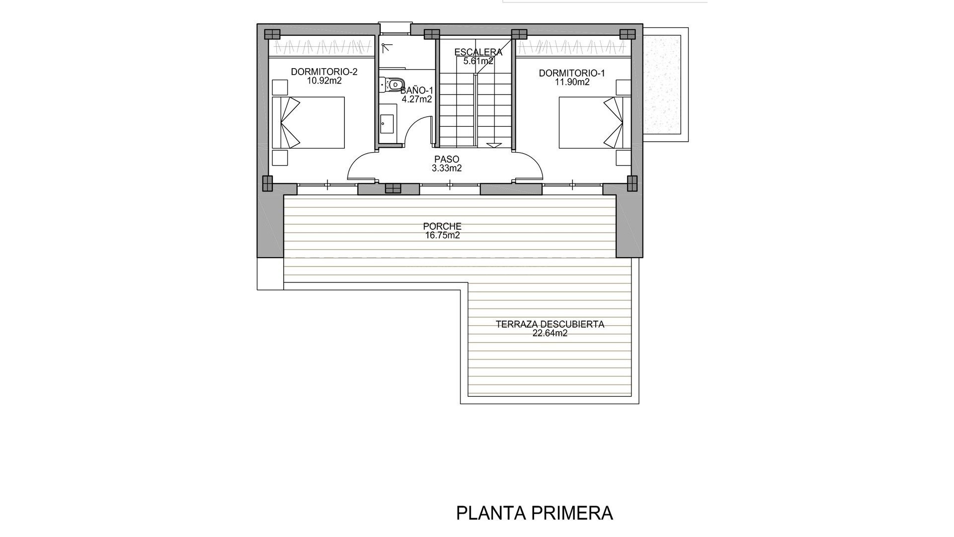 Modern houses/villas in Benijófar, 3 bedrooms (one of them en-suite), 2 bathrooms, private pool, plot with terrace and parking, close to several golf courses.