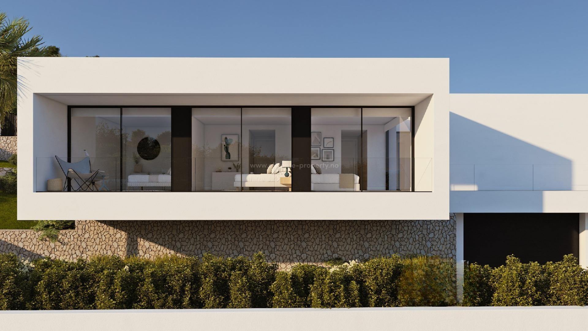 Modern new built luxury villa in Benitachell, 3 bedrooms, 5 bathrooms, parking for 4 cars, large infinity pool, 1300 square meter pl