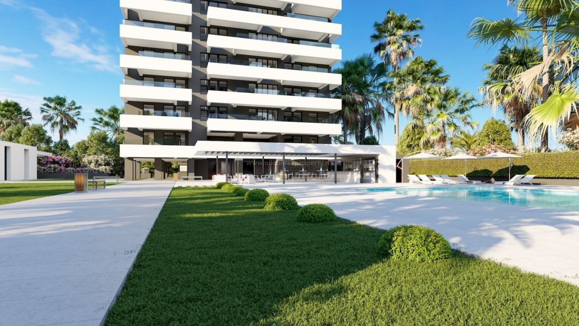 Modern penthouse/penthouse on the Arenal-Bol beach in Calpe, 2/3 bedrooms, large living room with direct access to the terrace and solarium on the roof.