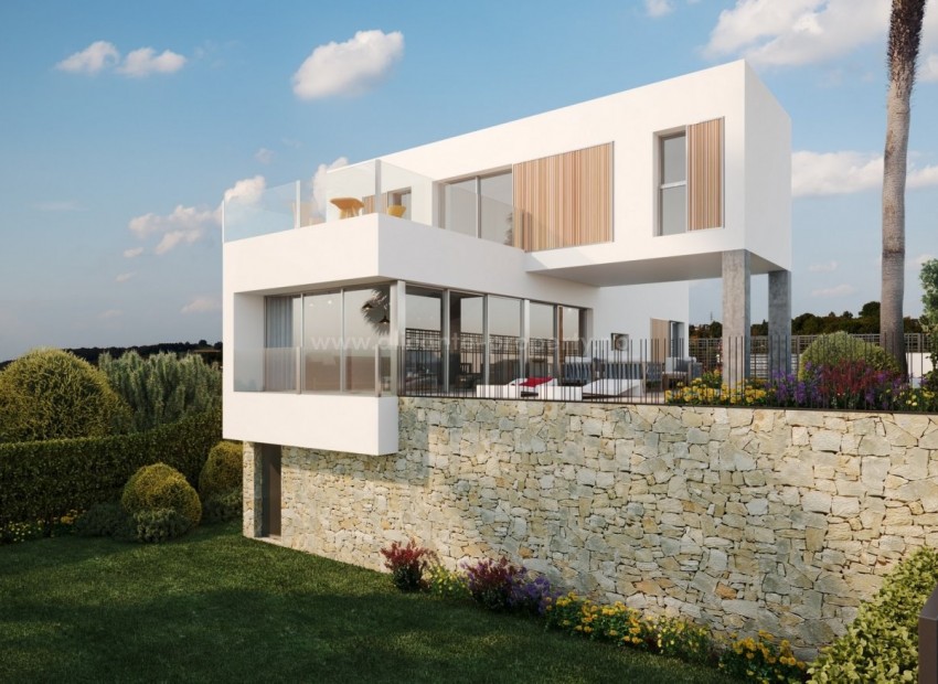 Moderne eksklusiv design-villa med golfutsikt La Finca Golf, i Algorfa, 4 soverom, 3 bad, privat basseng, 237m2, stor hage 