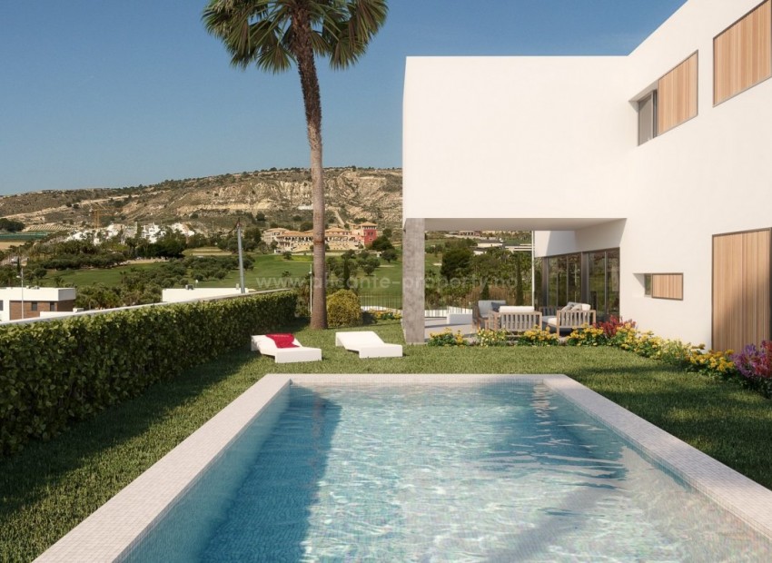 Moderne eksklusiv design-villa med golfutsikt La Finca Golf, i Algorfa, 4 soverom, 3 bad, privat basseng, 237m2, stor hage 