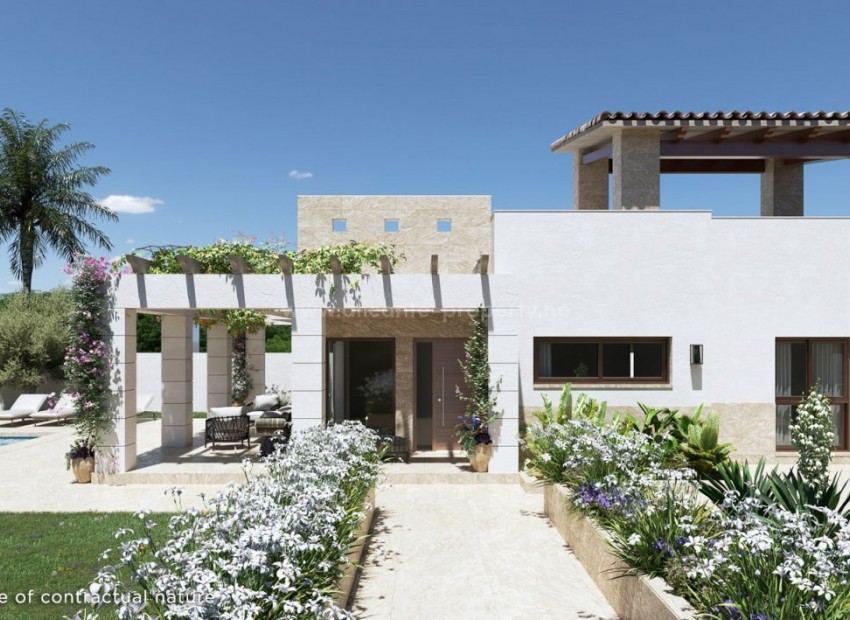 Moderne luksus-villa i Ciudad Quesada, 3 soverom, 2 bad, stort solarium, privat hage, svømmebasseng og parkeringsplass