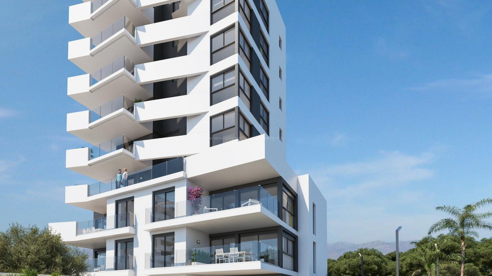 New apartments and penthouses in Guardamar del Segura, 3 bedrooms, 2 bathrooms, spacious terraces, open kitchen with living room, penthouse with solarium