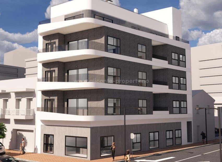 New apartments in Torrevieja (La Mata), apartments/penthouses 2/3 bedrooms, 2 bathrooms, access to the private pool on the sun terrace.