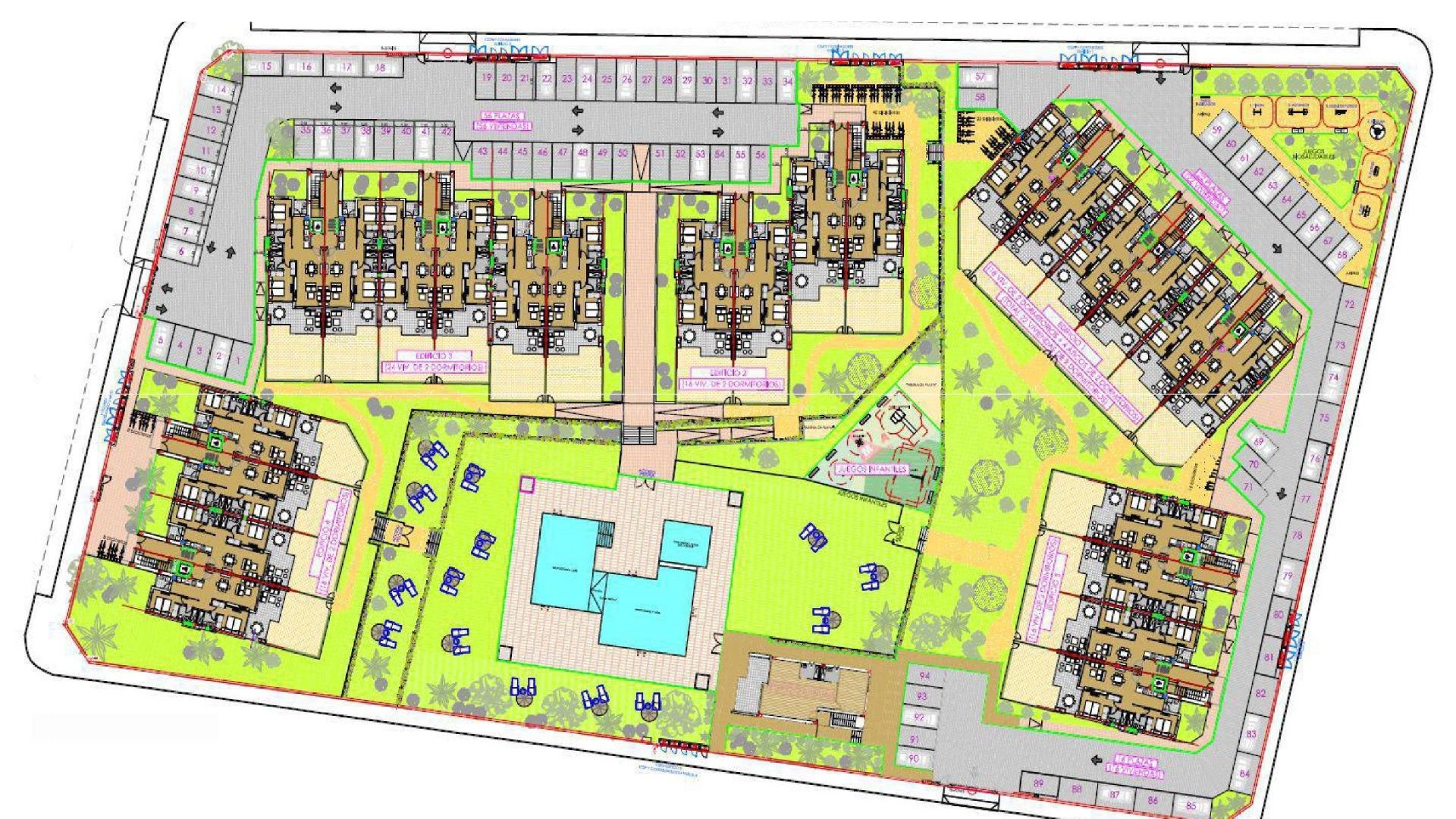 New build apartments and penthouses in Villamartin, different types of flats with cozy terraces or penthouse with sunny roof terrace