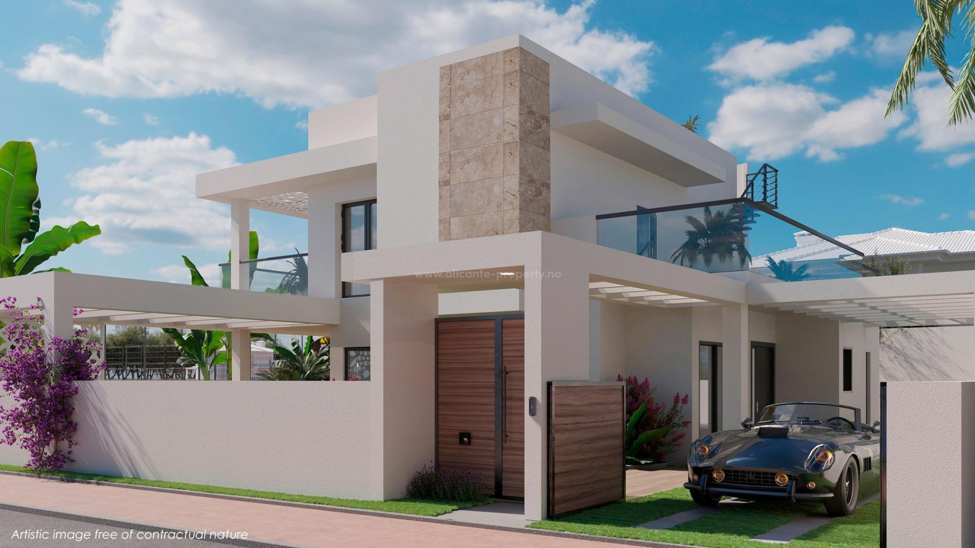 New built house/villa in Ciudad Quesad, 3 bedrooms and 3 bathrooms, terrace, solarium, private garden with swimming pool. Close to La Marquesa golf course and all services