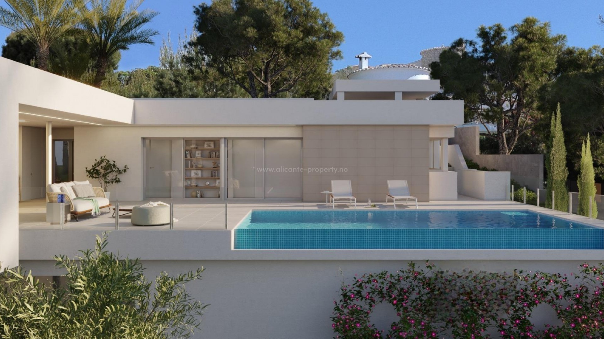 New built luxury villa Benitachell, Cumbre del Sol, 3 bedrooms, 3 bathrooms, fantastically impressive infinity pool merging with the sea.