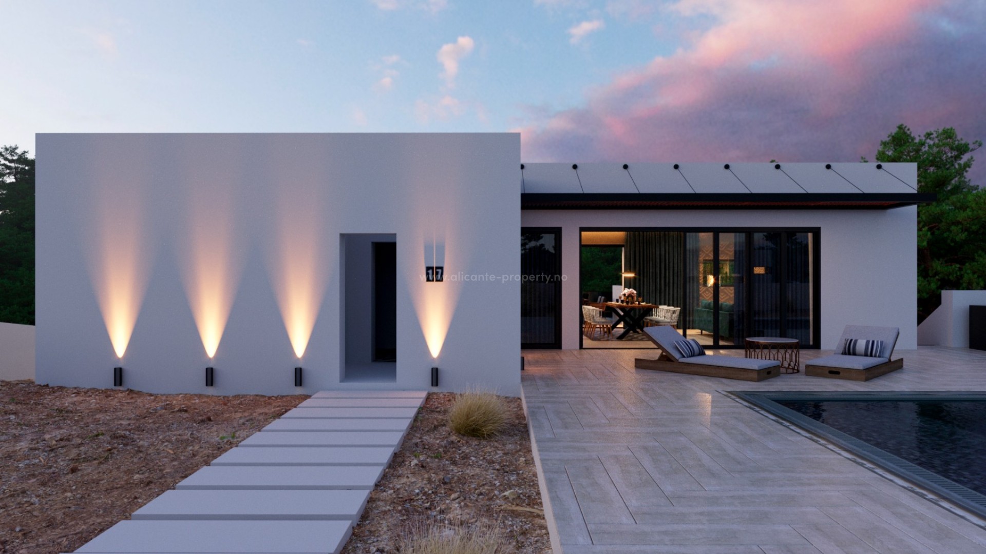 New built luxury villa In Las Colinas Golf, Alicante province only 40min from Alicante airport, 3 bedrooms, 3 bathrooms, private pool, large terrace