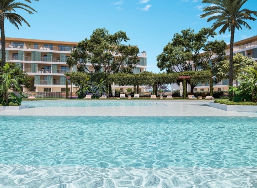 New exclusive residential complex in Denia, 2/3/4 bedrooms, 2 bathrooms, all apartments have a terrace, great communal swimming pool for both adults and children, nice view