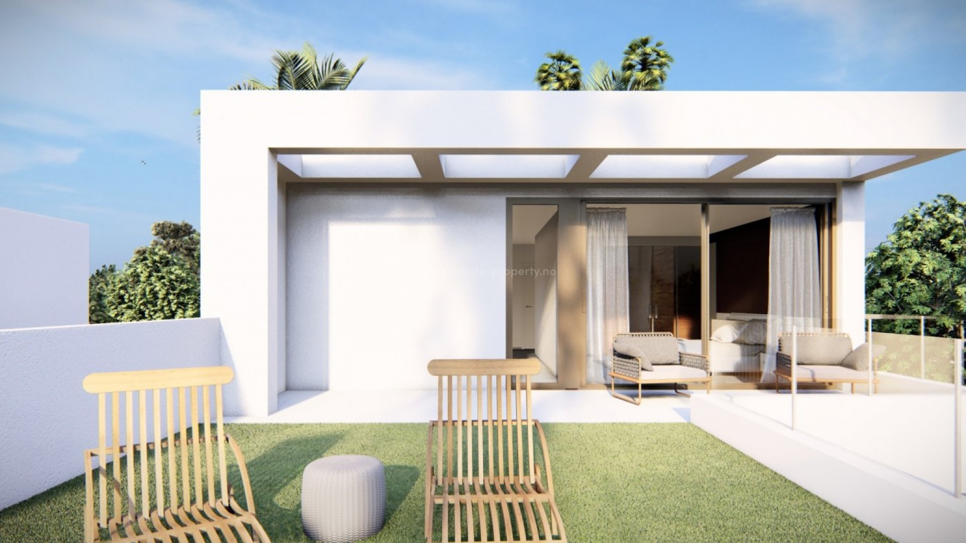 Nybygg hus/villa i La Zenia, Orihuela Costa, luksusvilla med gangavstand til stranden med 3 soverom, 2 bad, åpen kjøkkenløsning med romslig stue, terrasse