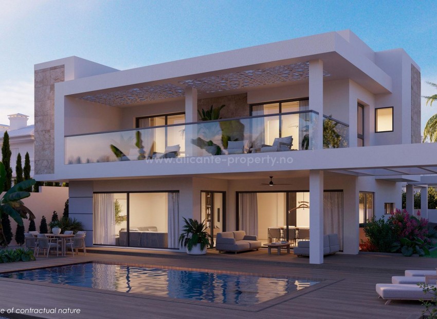 Nybygget hus/villa i Ciudad Quesad, 3 soverom og 3 bad, terrasse, solarium, privat hage med svømmebasseng. Tett på La Marquesa golfbane og alle tjenester