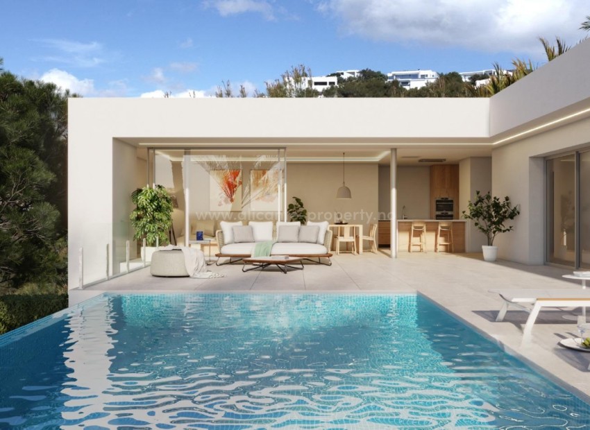 Nybygget luksus-villa Benitachell, Cumbre del Sol, 3 soverom, 3 bad, fantastisk imponerende evighetsbasseng smelter sammen med  havet.