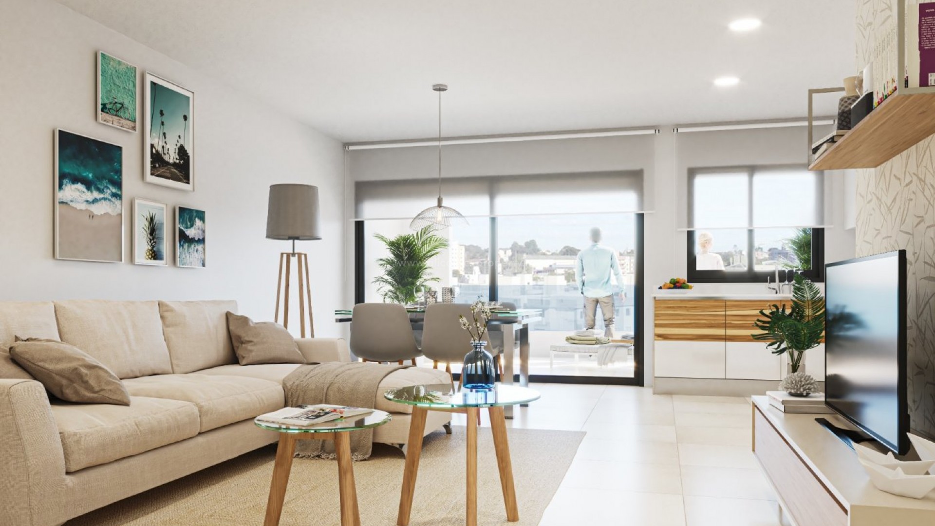 Nye leiligheter i Guardamar del Segura, 550 fra strand, 3 soverrom, 2 bad, privat hage m/basseng, spa, treningsstudio og et felles solarium med boblebad