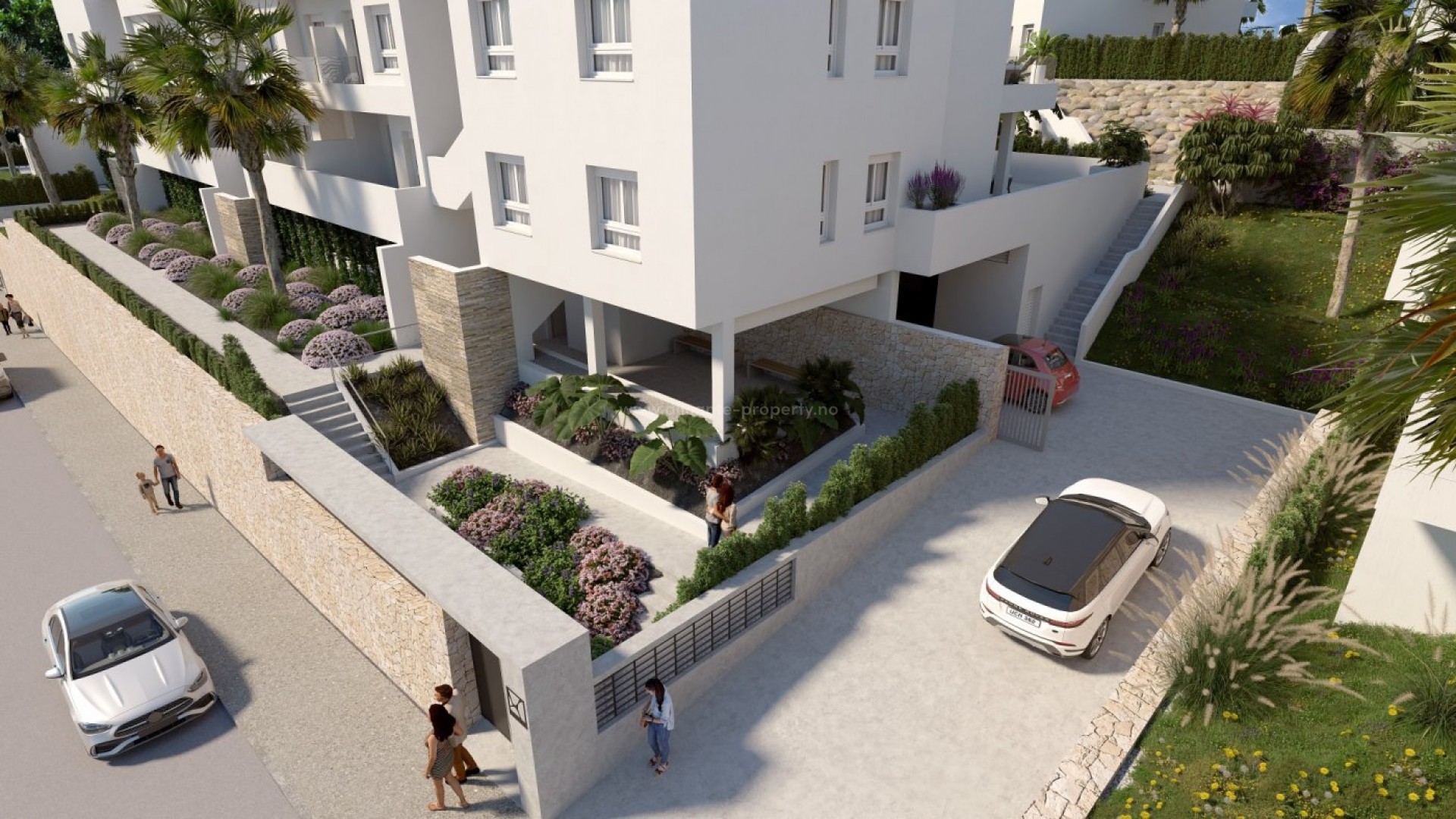 Nytt boligkompleks i Algorfa (La Finca Golfbane), hus/tomannsbolig med 3 soverom og privat hage med basseng, halvferdig kjeller