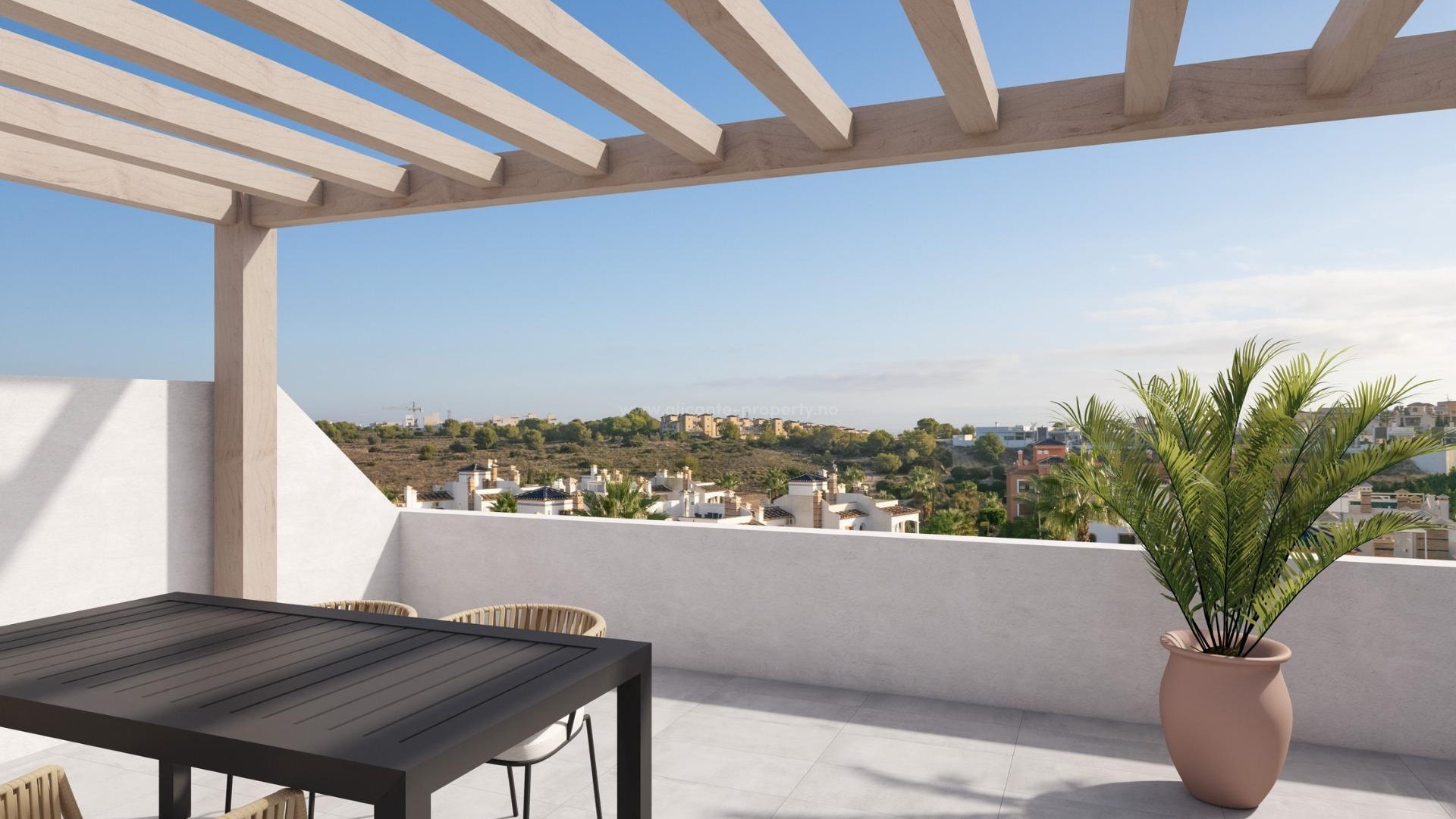 Nytt boligkompleks i Orihuela Costa, 2 soverom, 2 bad, terrasser, toppleiligheter med solterrasser med fantastisk utsikt