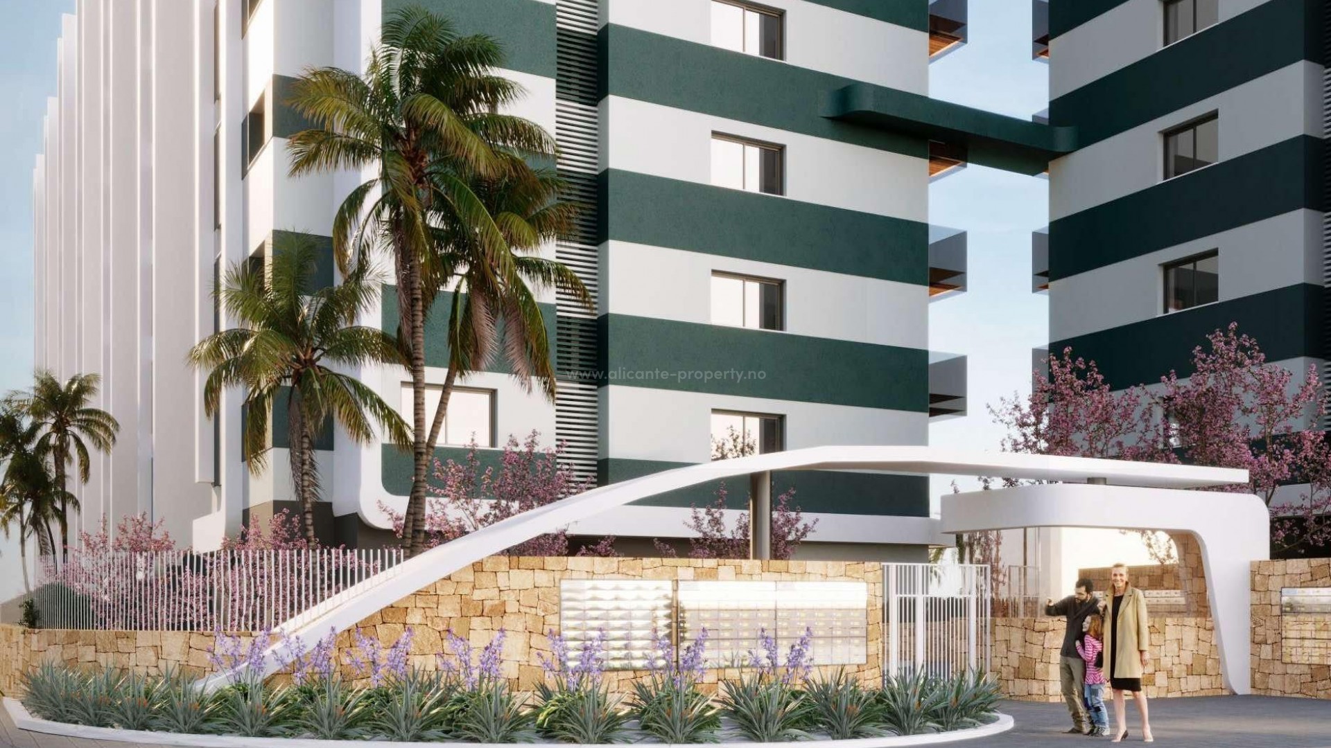 Nytt boligkompleks med 220 leiligheter i Punta Prima, 2/3 soverom, 2 bad, terrasse, hageområder med svømmebassenger og paddle tennisbane