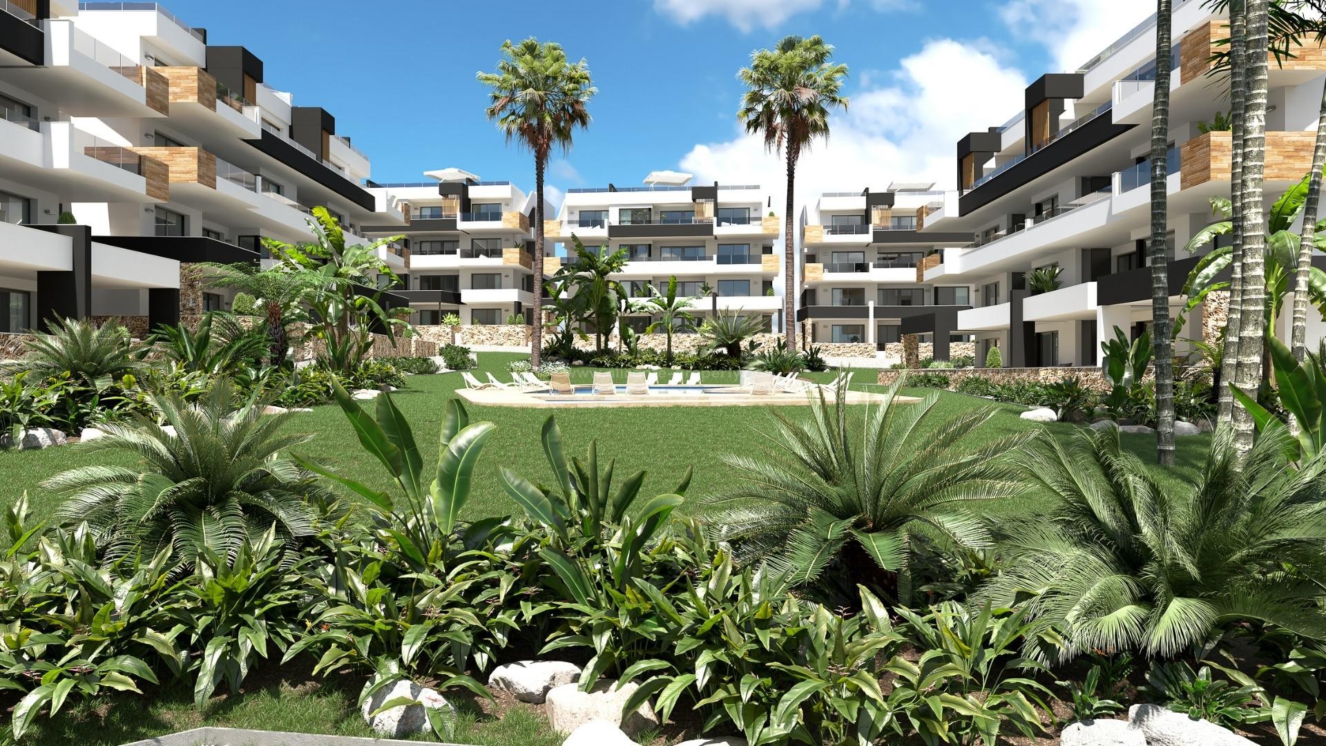 Nytt leilighets-kompleks i Los Altos, Orihuela Costa,2 soverom, 2 bad,terrasser eller solarium, felles basseng, treningsstudio og lekeplass.eller solarium