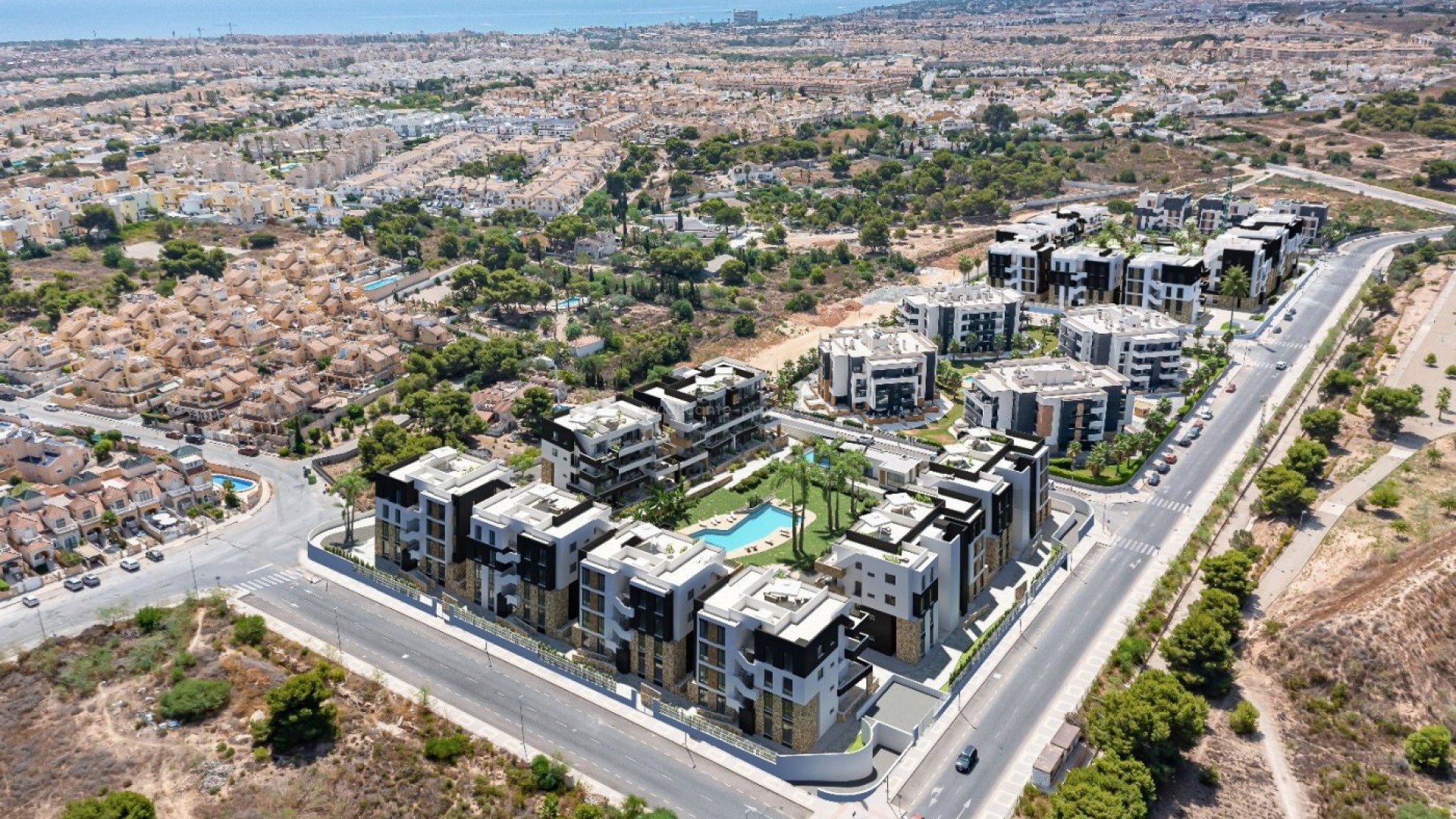 Residential complex of modern apartments/penthouses in Los Altos, Orihuela Costa, 2 bedrooms, 2 bathrooms, garden or terrace or private solarium.