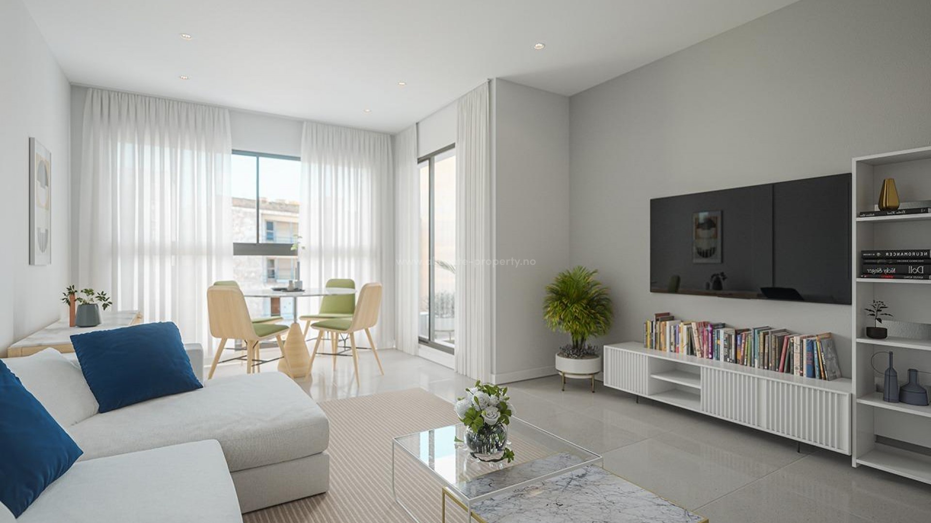 Residential complex with flats/apartments/penthouses in Guardamar del Segura, 2/3 bedrooms, all have an open kitchen with spacious living room, wardrobes, terrace
