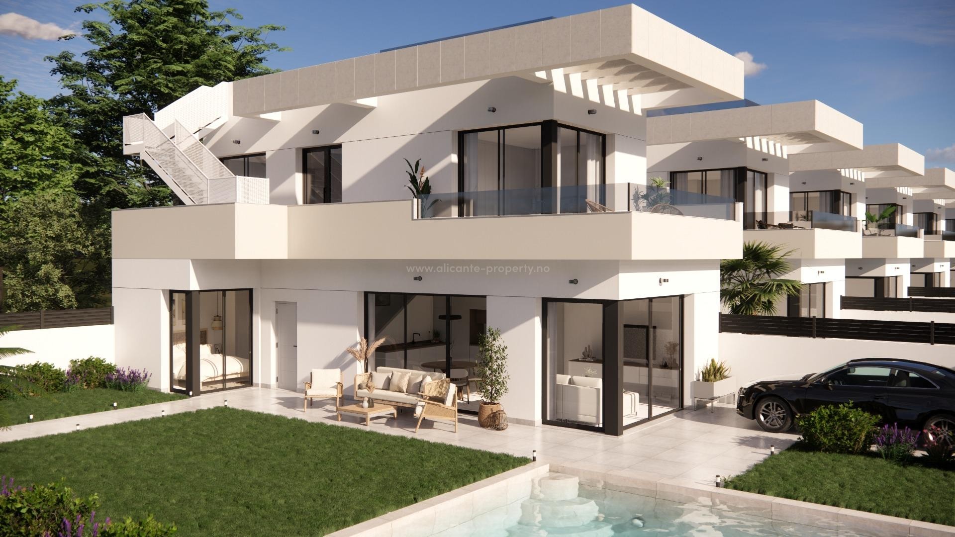 Semi-detached house in Los Montesinos (La Herrada), 3 bedrooms, 2 bathrooms, terrace, garden, possibility of pool. 10 minutes from beaches