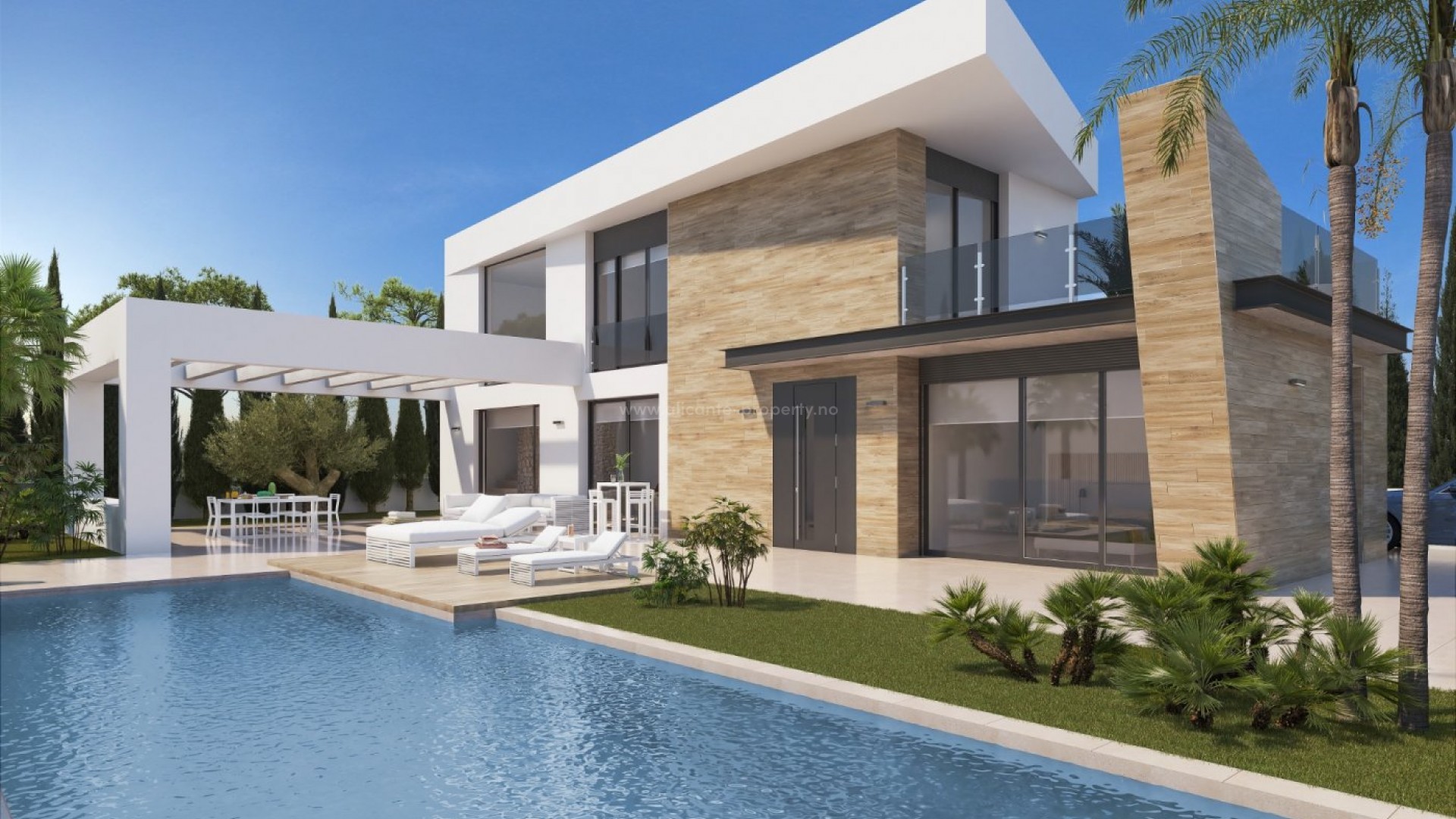 Unique independent custom villas in Ciudad Quesada, 3 bedrooms, 3 bathrooms. The three models of villa can be adapted to the smallest detail, private pool