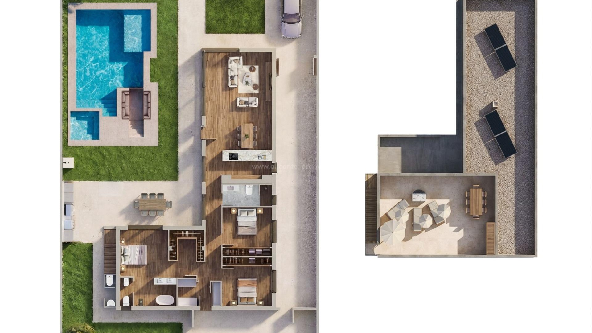 Villa en pueblo