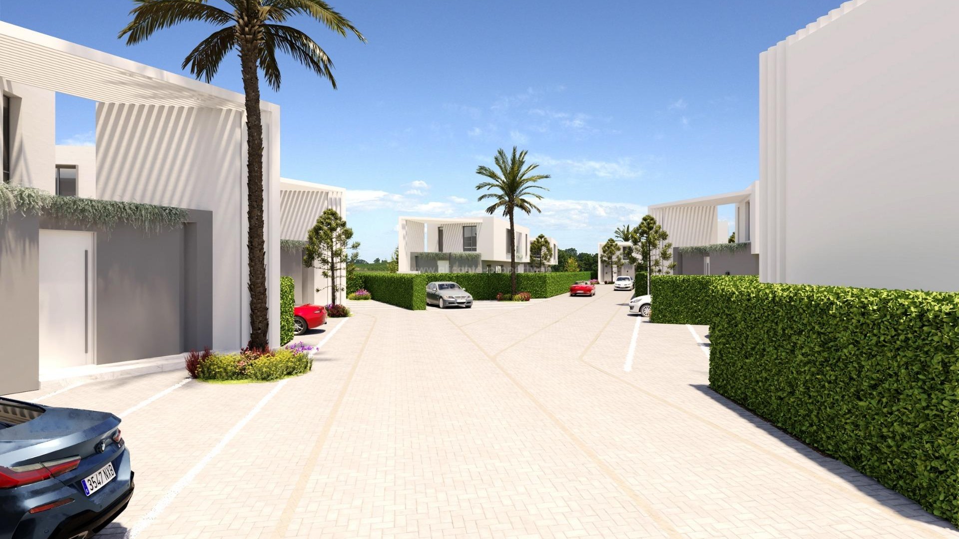 Villaer i San Juan de Alicante. Valg mellom 3 modeller av svært modern standard. Anlegget består av 21 uavhengige og private villaer m/svømmebasseng.